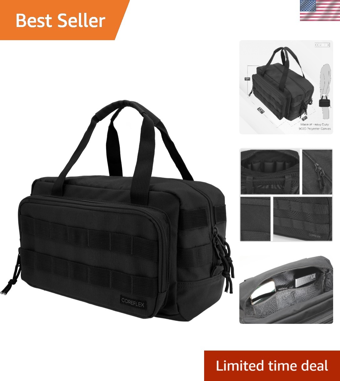 12-Inch Heavy Duty Tool Bag, Tactical, Gear, Range, EDC,Tool Bag for cars, Mu…