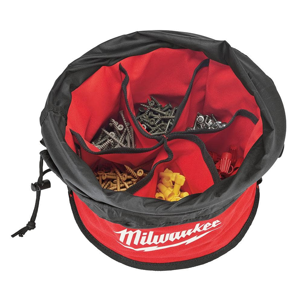 12 inch Parachute Organizer Tool Bag with 6 Internal Pockets Portable Storage