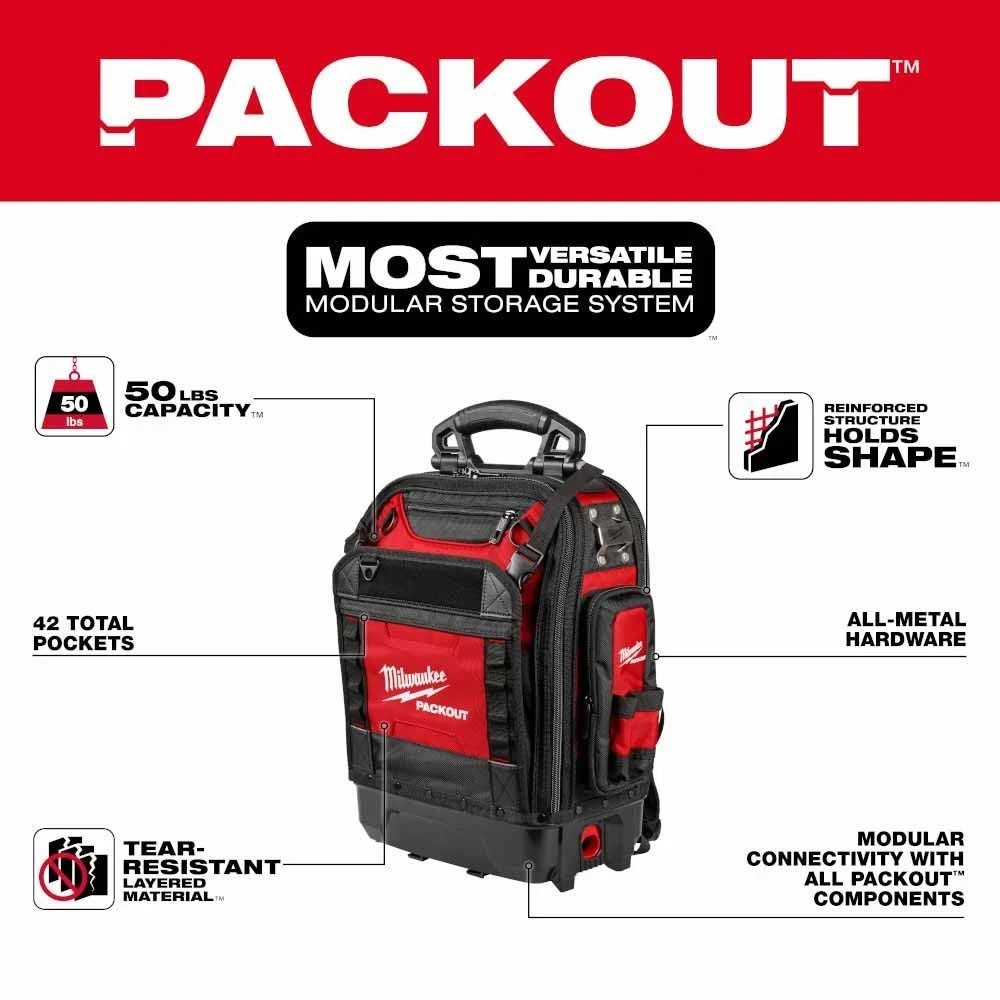 Milwaukee 48-22-8303 PACKOUT Structured Backpack Genuine