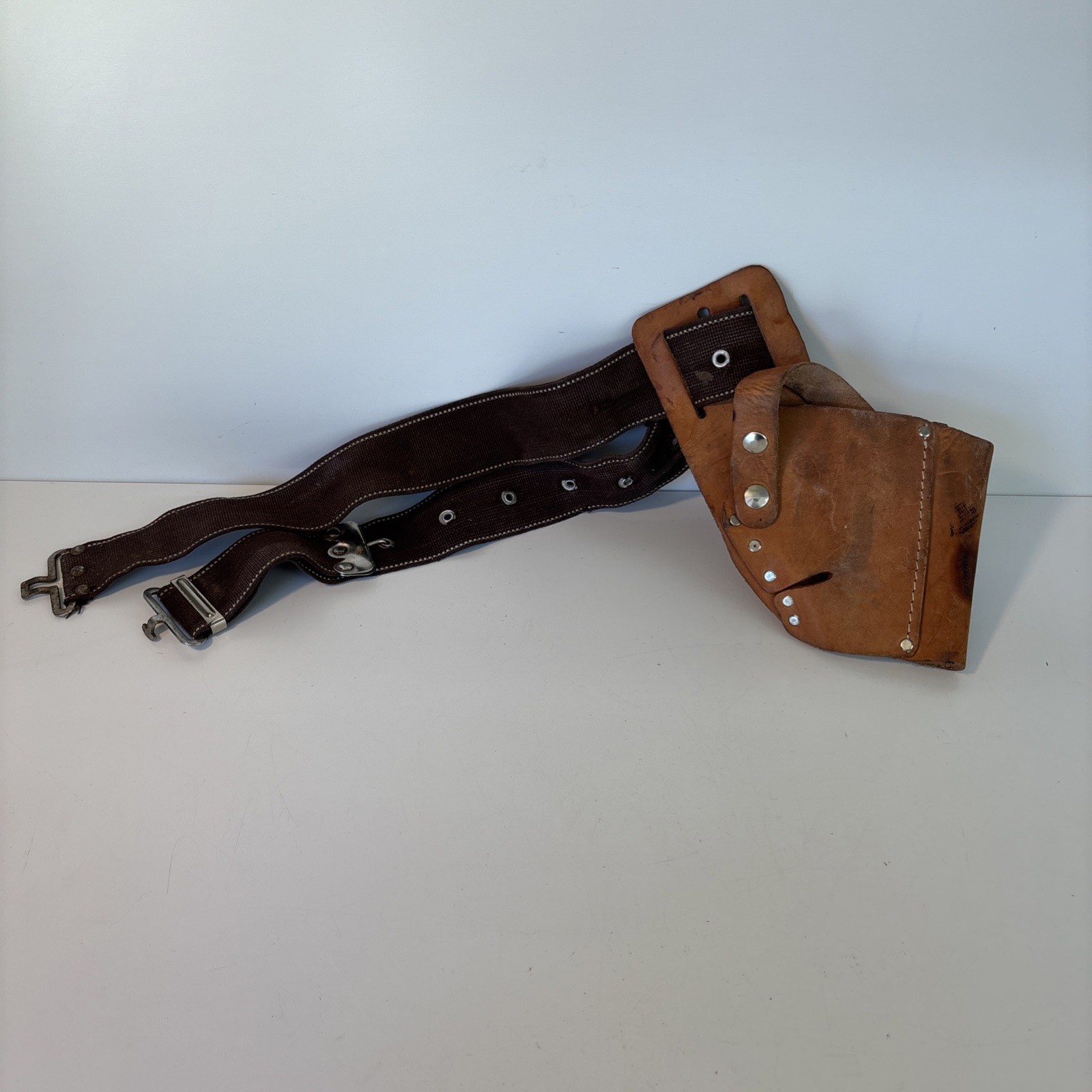 Vintage Craftsman Leather Drill Holster Tool Belt Drywall Screw Gun Holder