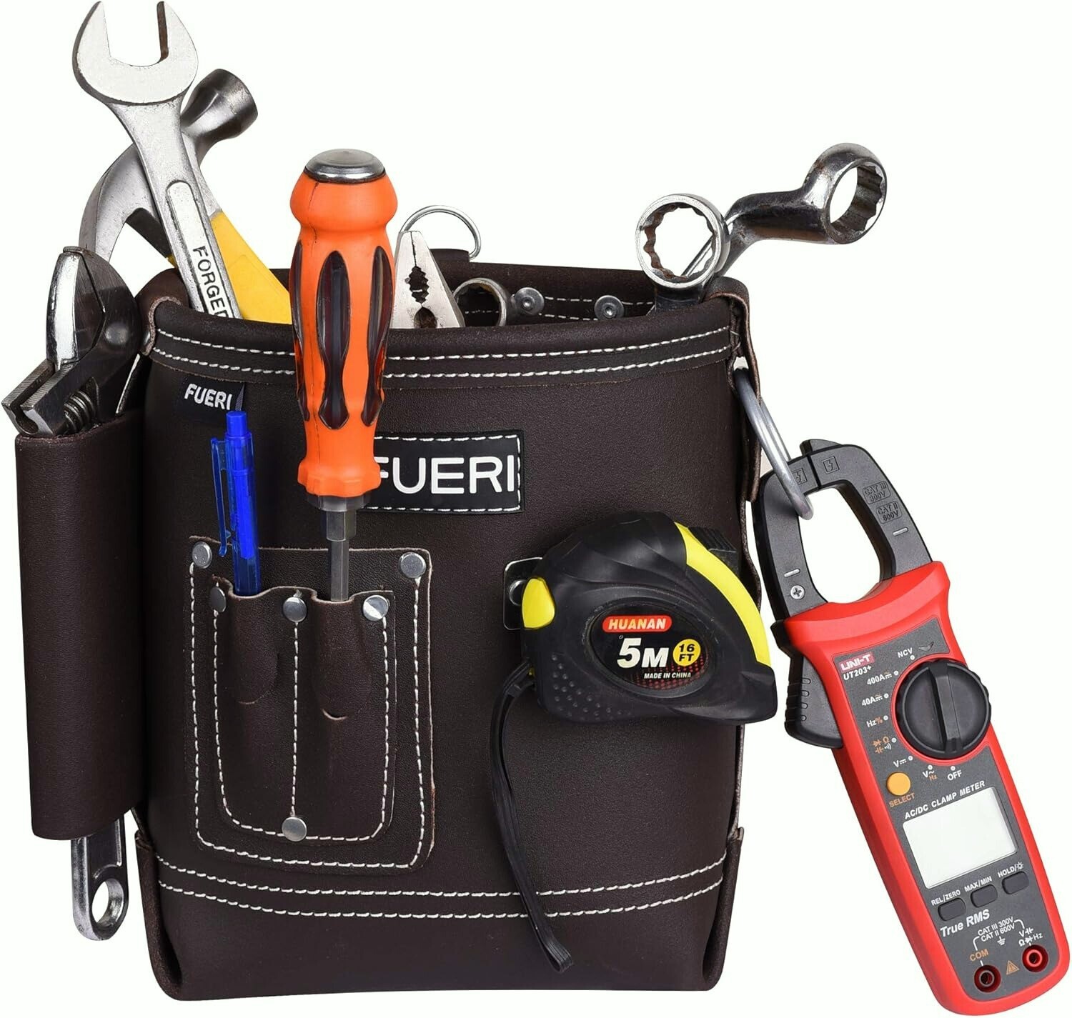 Leather Tool Pouch Nail Pouch Carpenter Bag Kit Electrician handyman Belt Holder