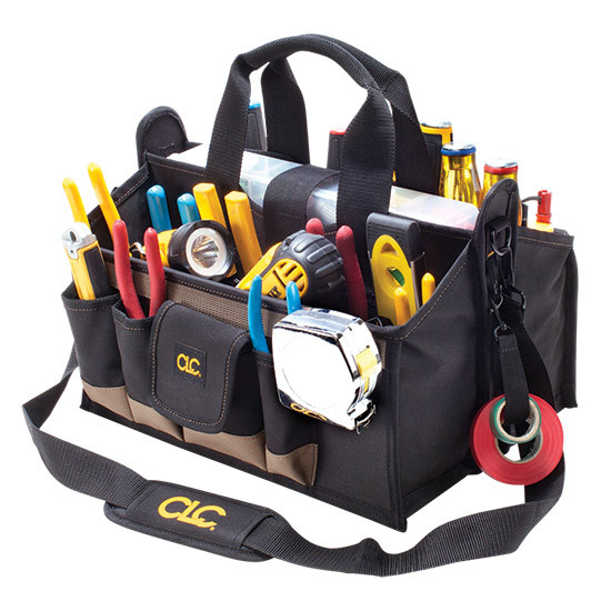 CLC Custom Leathercraft 1529 15 Pocket 16 in. Center Tray Tool Bag