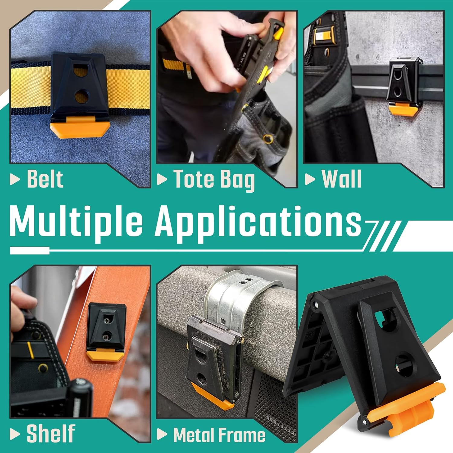 4 Pcs Tool Belt Clip Compatible with Toughbuilt Tool Belt Pouches | Compatible w