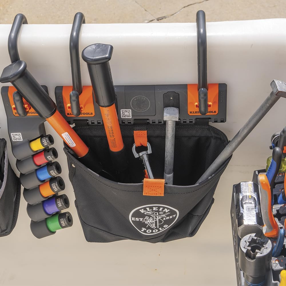 BC510S Bucket Work Center Hardware Tool Pouch with Carabiner, Magnetic, S Hook R