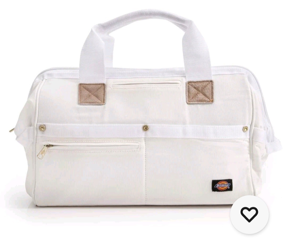 Dickies 16-Inch Durable Canvas Work Bag for Painters, Carpenters, and White