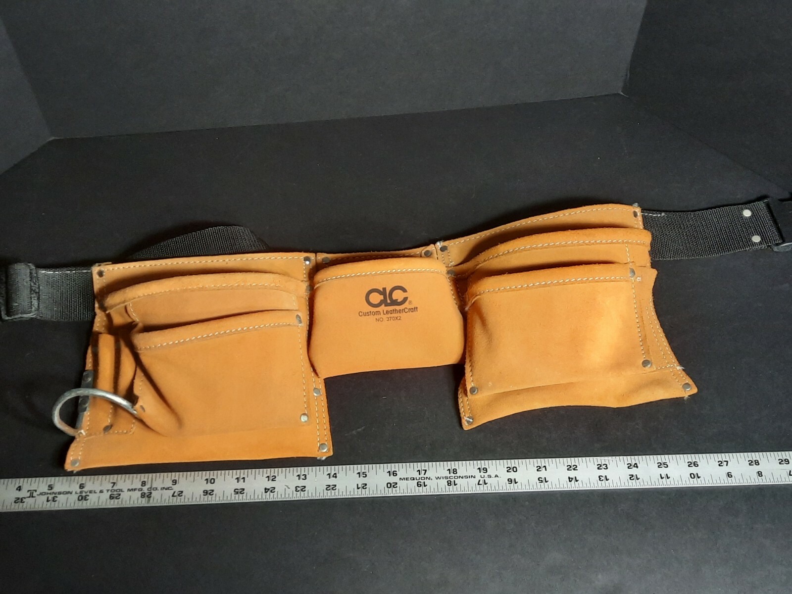 CLC Custom Leather Craft Heavy Duty Suede Leather Tool Belt 370X2 Tool Holder