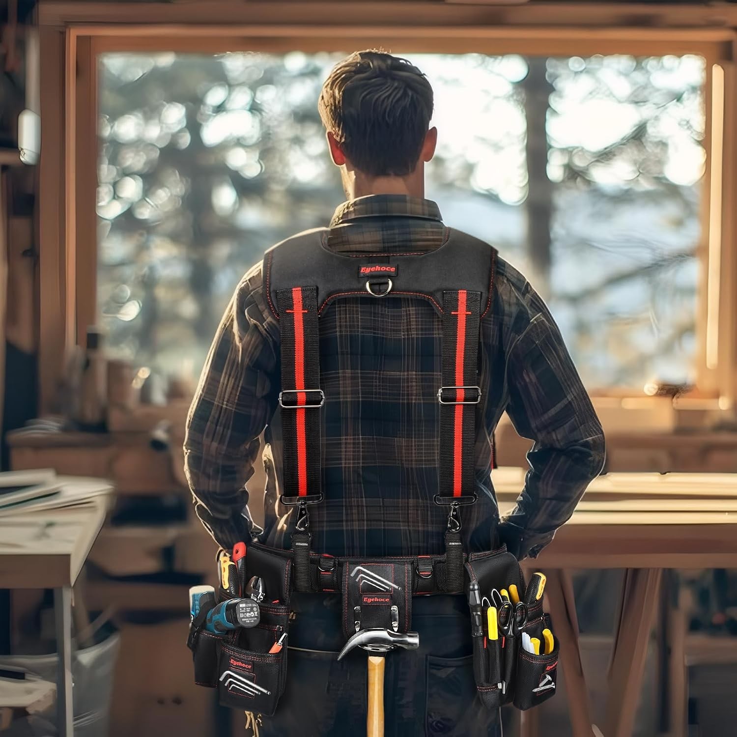 Adjustable Tool Rig with 18 Pockets – Ideal for Carpenters & Electricians