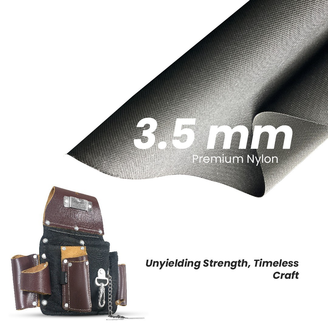 Nylon And Leather Electrician Tool Pouch – Essential Work Apron Tool Bag