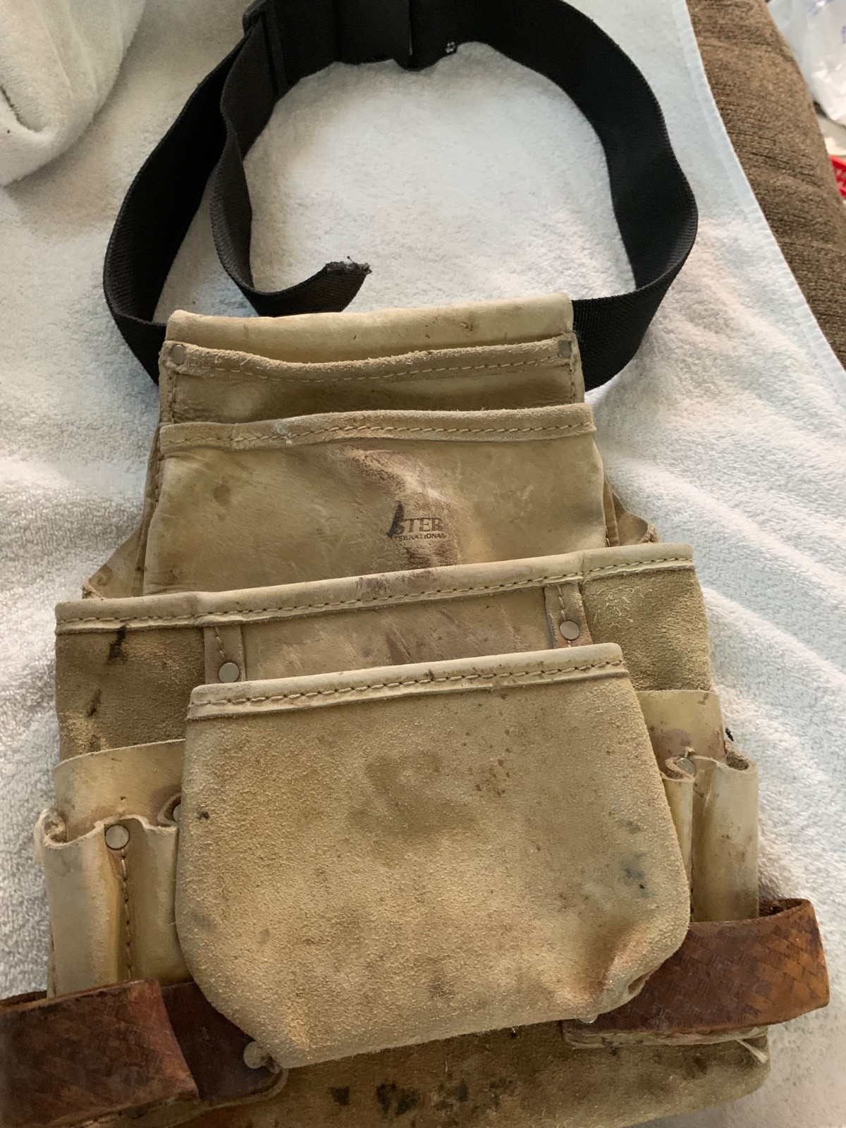 Vintage Genuine Leather Tool Pouch Bag By Rooster R-500