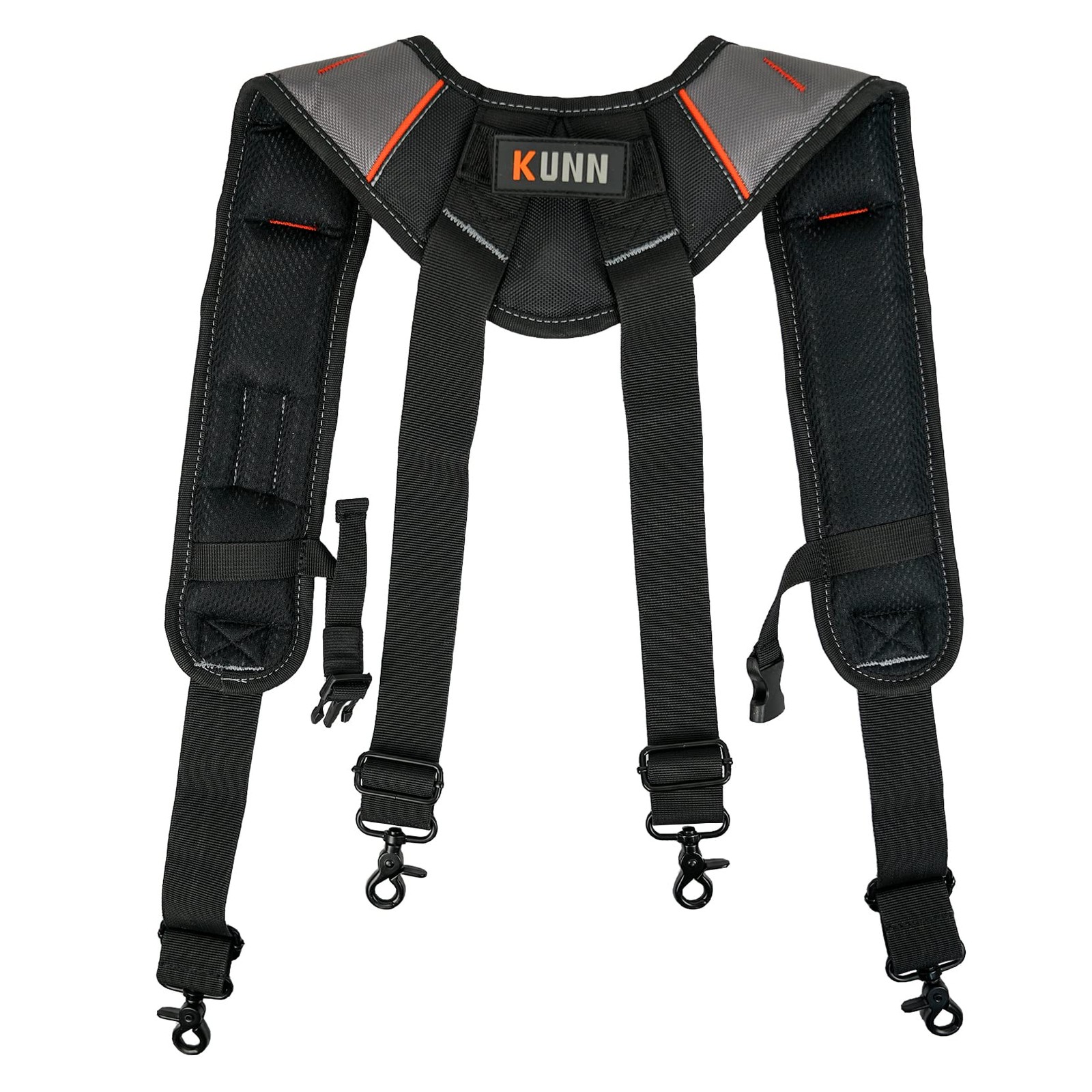 Tool Belt Suspenders Padded Work Suspender With Attachment Loops For Men Grey