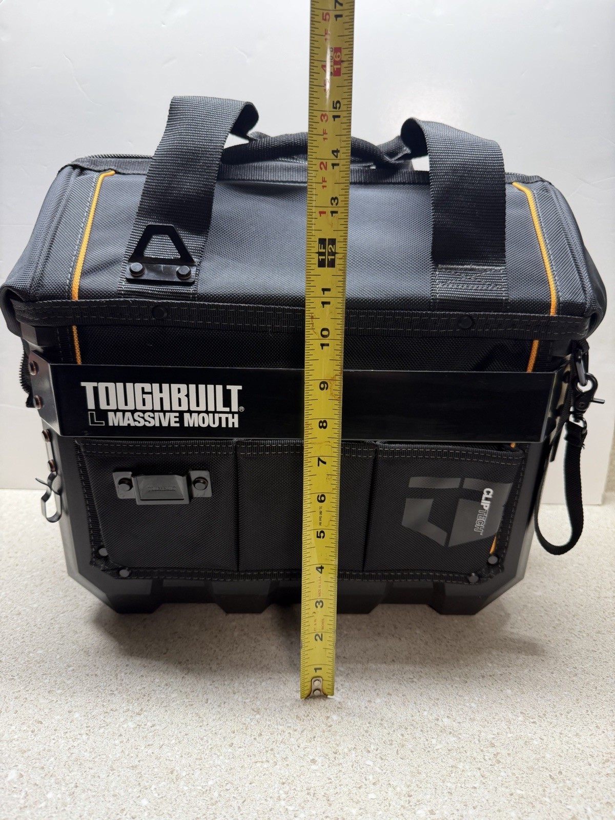 ToughBuilt TB-CT-62-16A Large Massive Mouth Tool Bag ClipTech NEW UNUSED