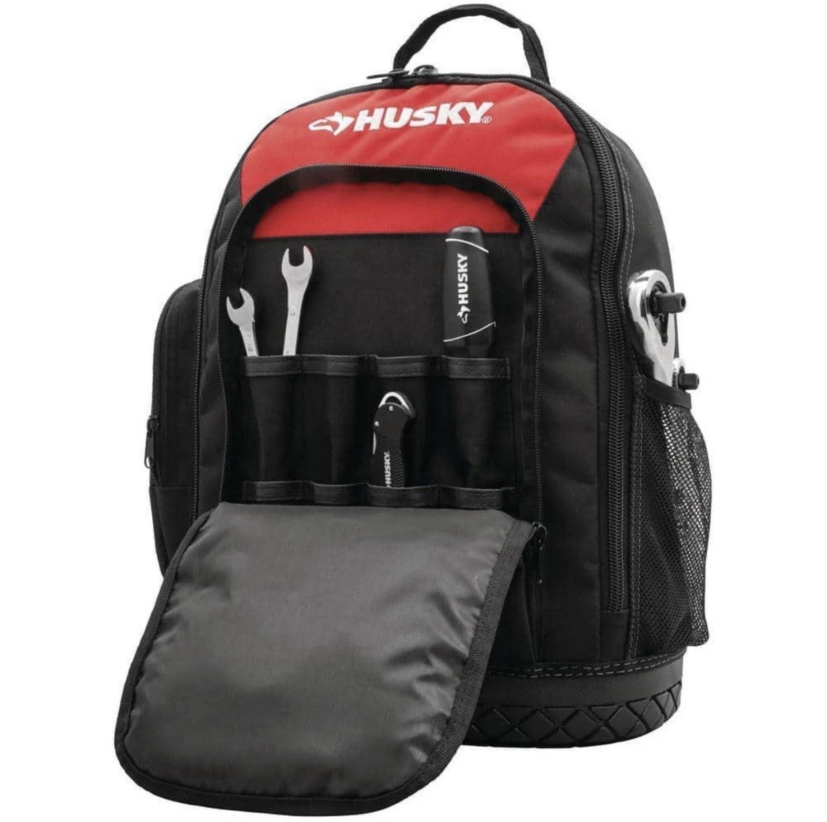 Husky 16 in. Tool Backpack Water Resistant 19 Internal Pockets Organize Tools