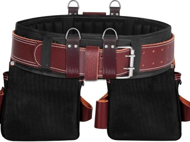 Fueri Tool belt Suspender for men nylon and leather 26 Pockets tool pouch