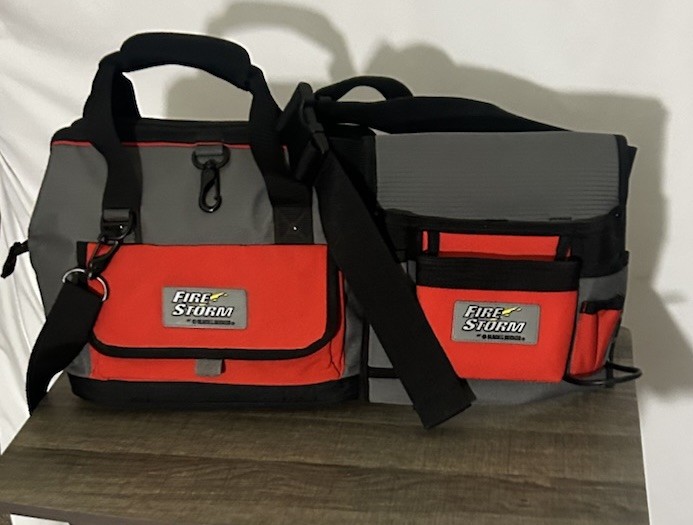 Black & Decker Firestorm Large Tool Bag & Tool belt pockets Adjustable Lot Of 2