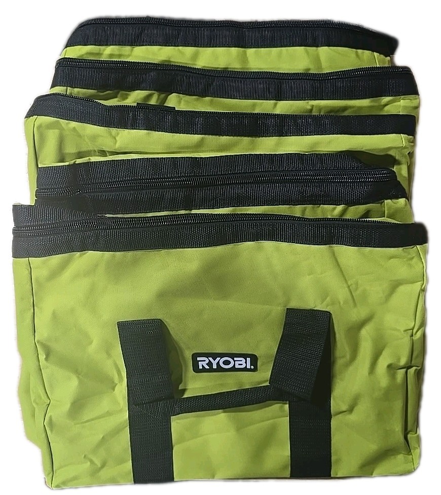 Ryobi Contractor Canvas Tool Bag PACK OF 5 BAGS- Genuine NEW 18″x12″x10″