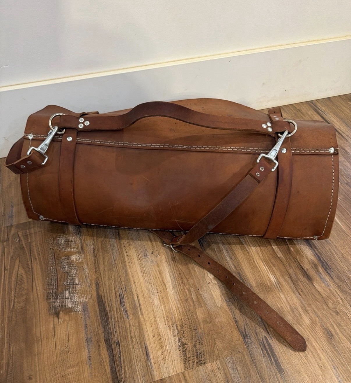 Klein Tools 5108-24 General Purpose Brown Leather Tool Bag with Shoulder Strap