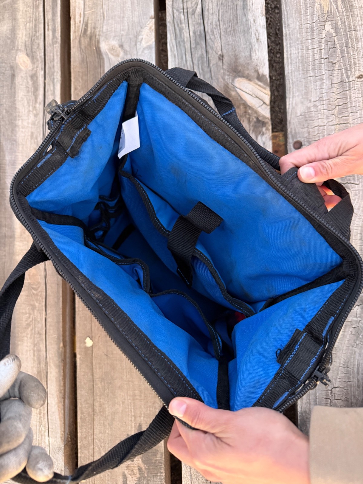 Kobalt Tool Backpack Organizer Black Blue MultiPocket HeavyDuty Bag Tradesman#R6
