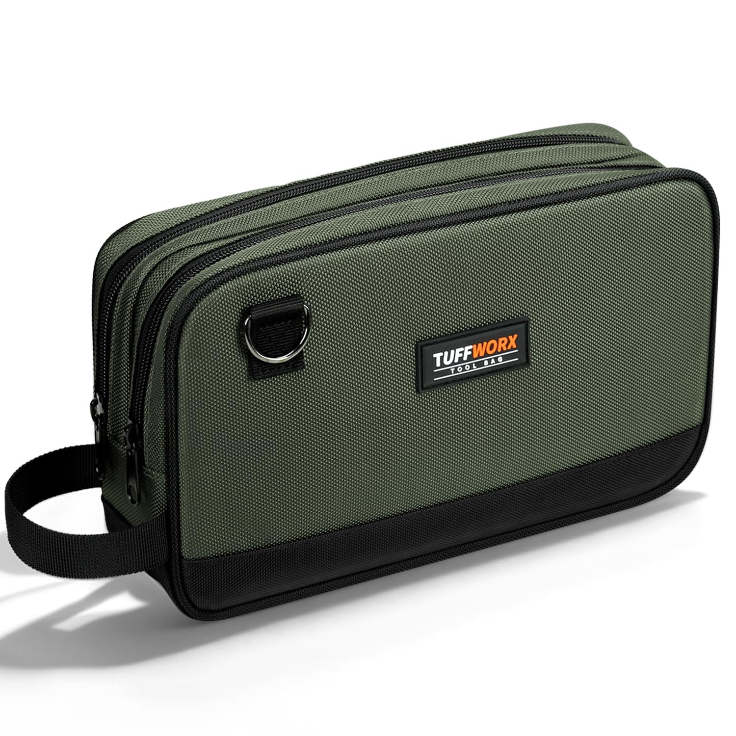 Tool Bag, 12″ Small Tool Pouch Waterproof 600D Dual Compartments Tool Organiz…