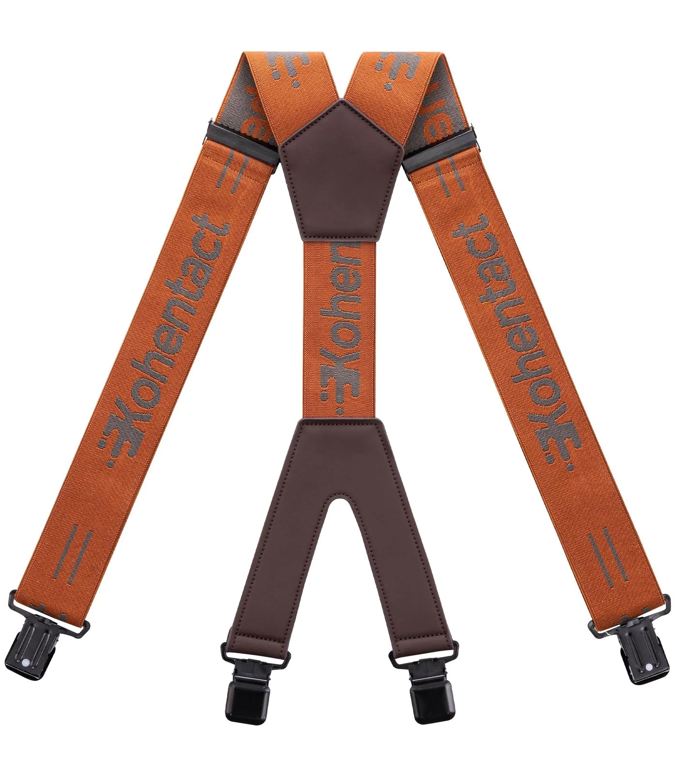 Kohentact Men’s Industrial Strength Work Suspenders 2-Inch 47 inches, Brown