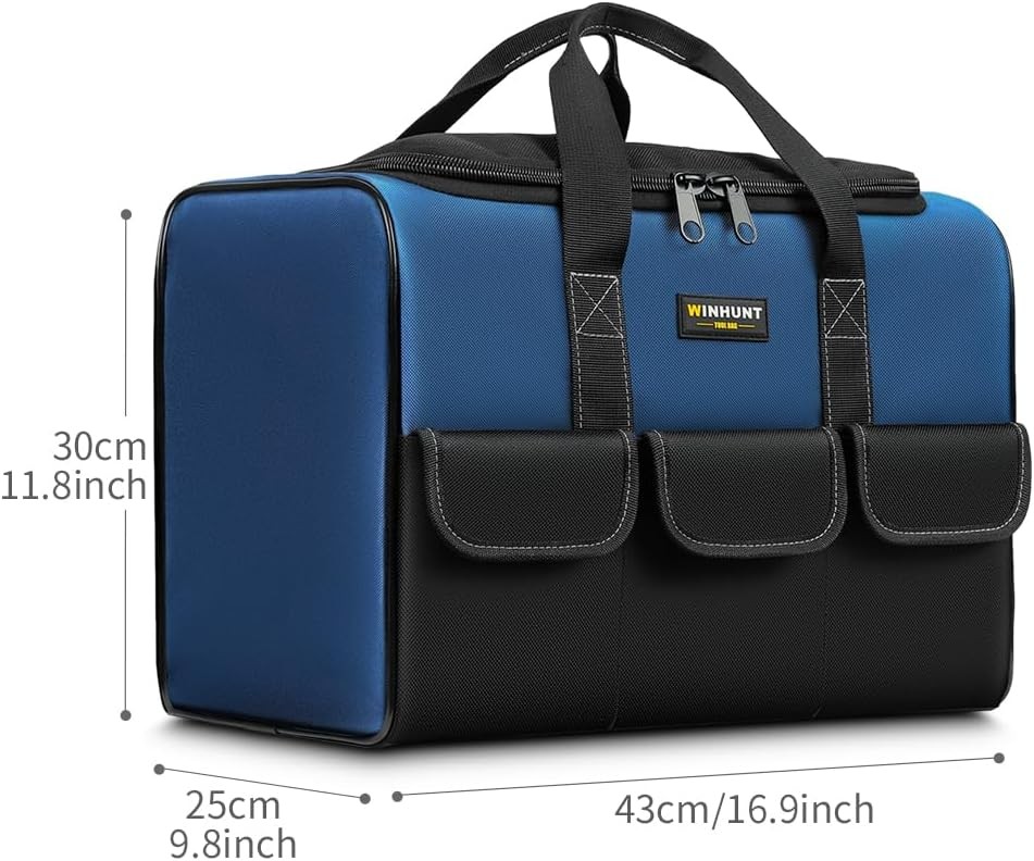 Large 1680D Tool Bag 5 Pockets Heavy Duty Electrician DIY Craftsmen Blue