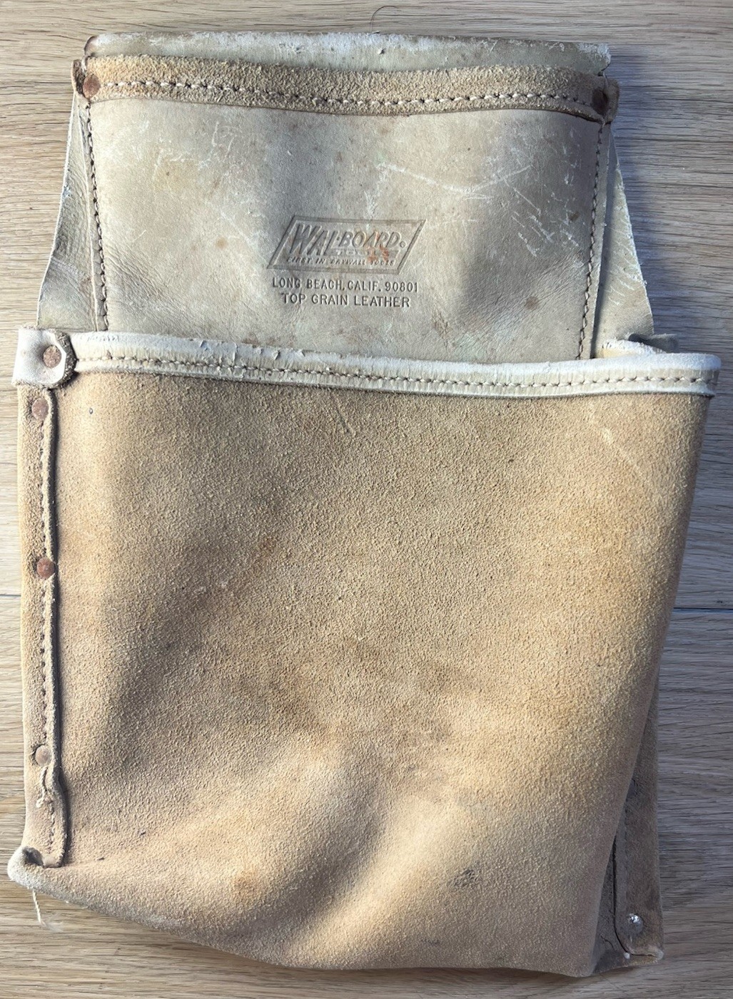 Wal Board Tools Top Grain Leather Drywall Tool Belt Pouch – Model 841-F
