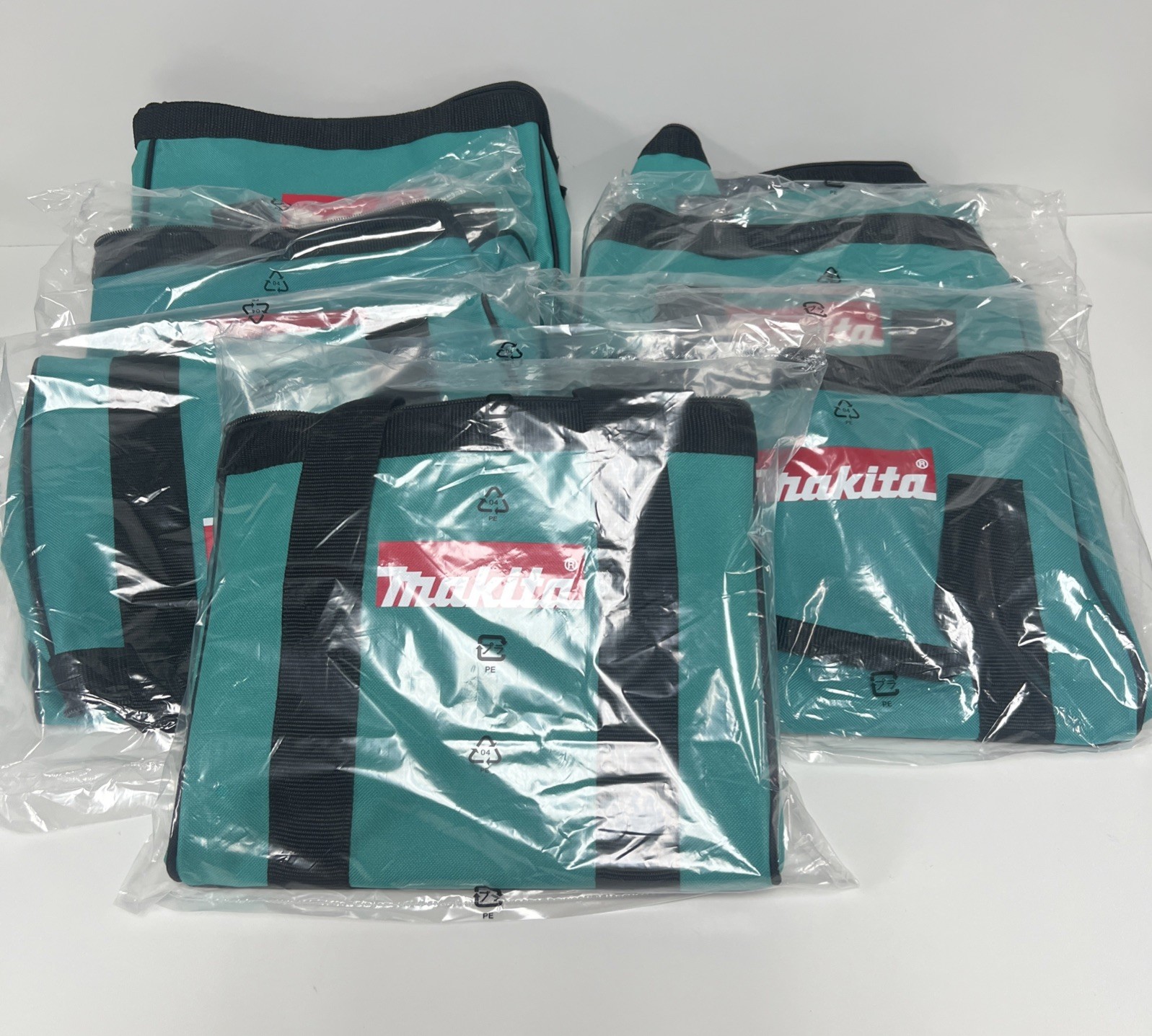 Lot of 7 New Makita 11 Inch Small Contractors Tool Bag 11”x10”x8” Carpenter