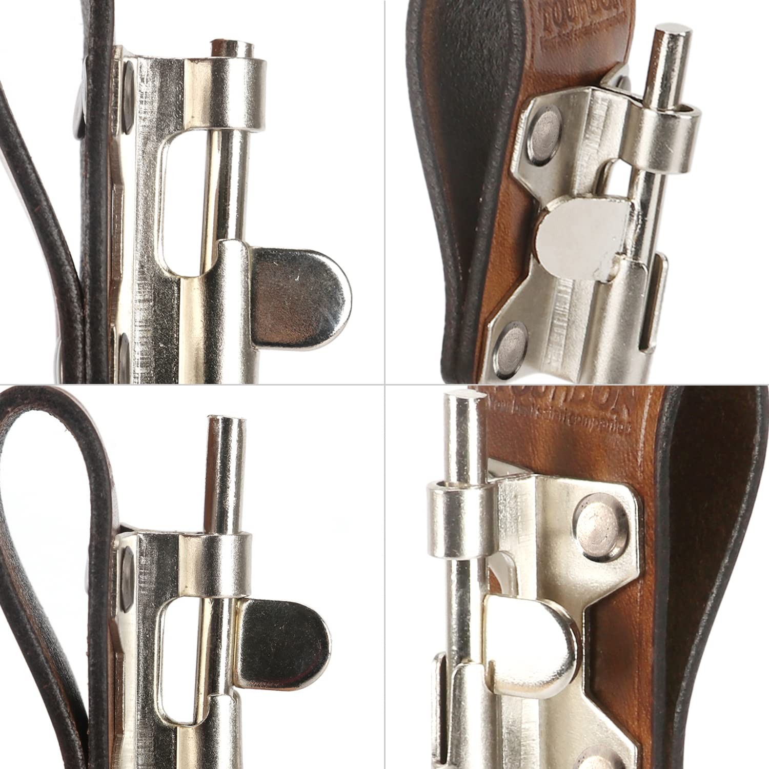 Leather Steel Float Drill J Hook Belt Electrician Tools Holster-Pack of 2