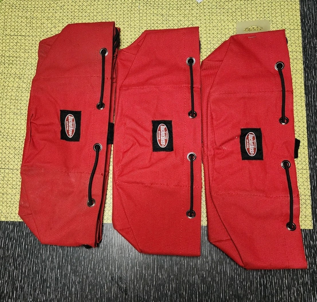 Lot Of 3 Bucket Boss Parachute Bag Small Parts Organizer 88834 Red