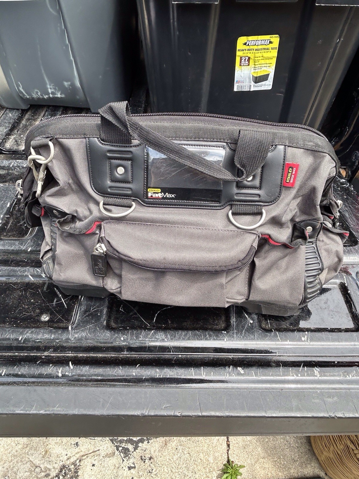 Stanley FatMax Technician Tool Bag Heavy Duty Hard Base Organizer