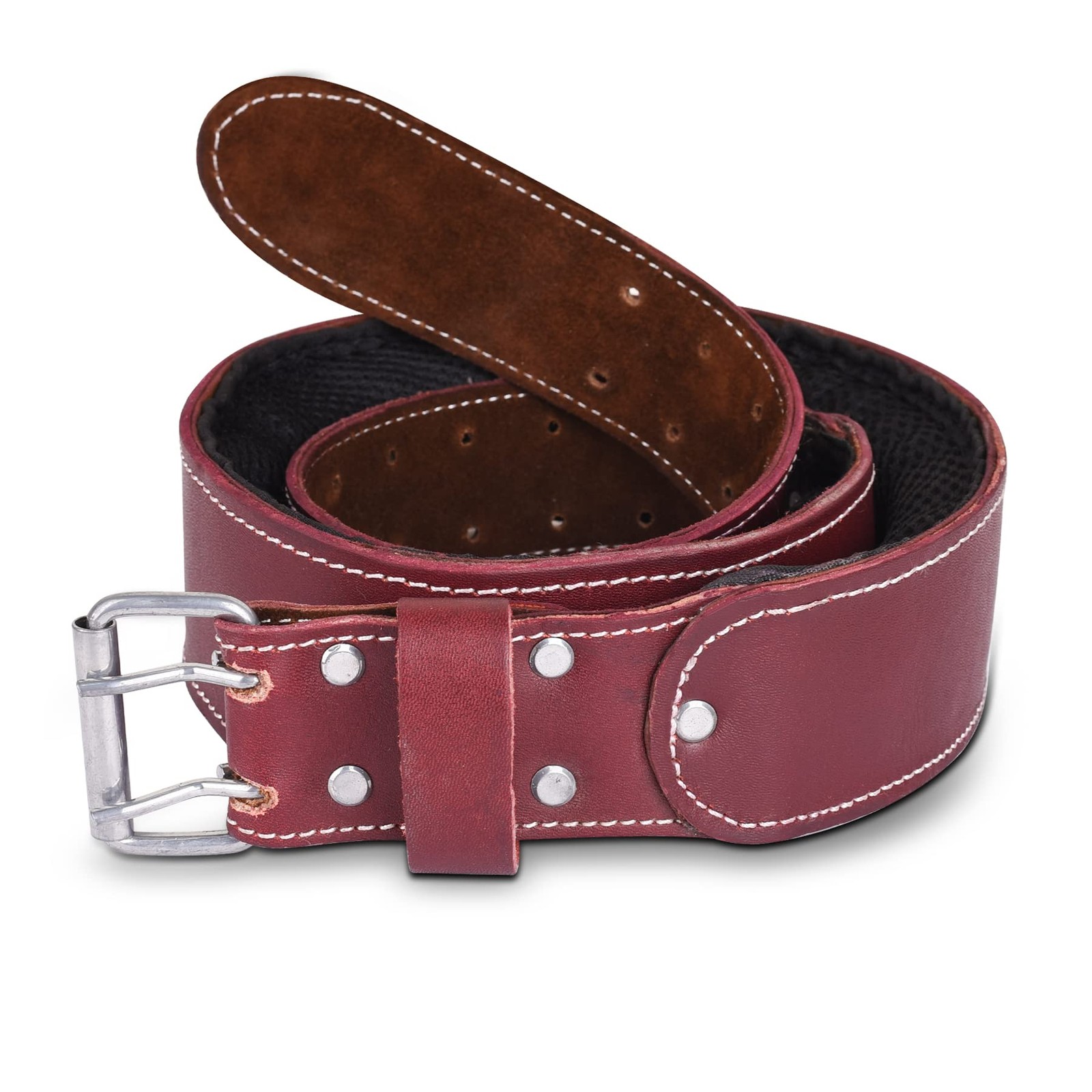 Leather Work Belt, 3” Wide Adjustable Tools Work Belt for Carpenter, Electri…