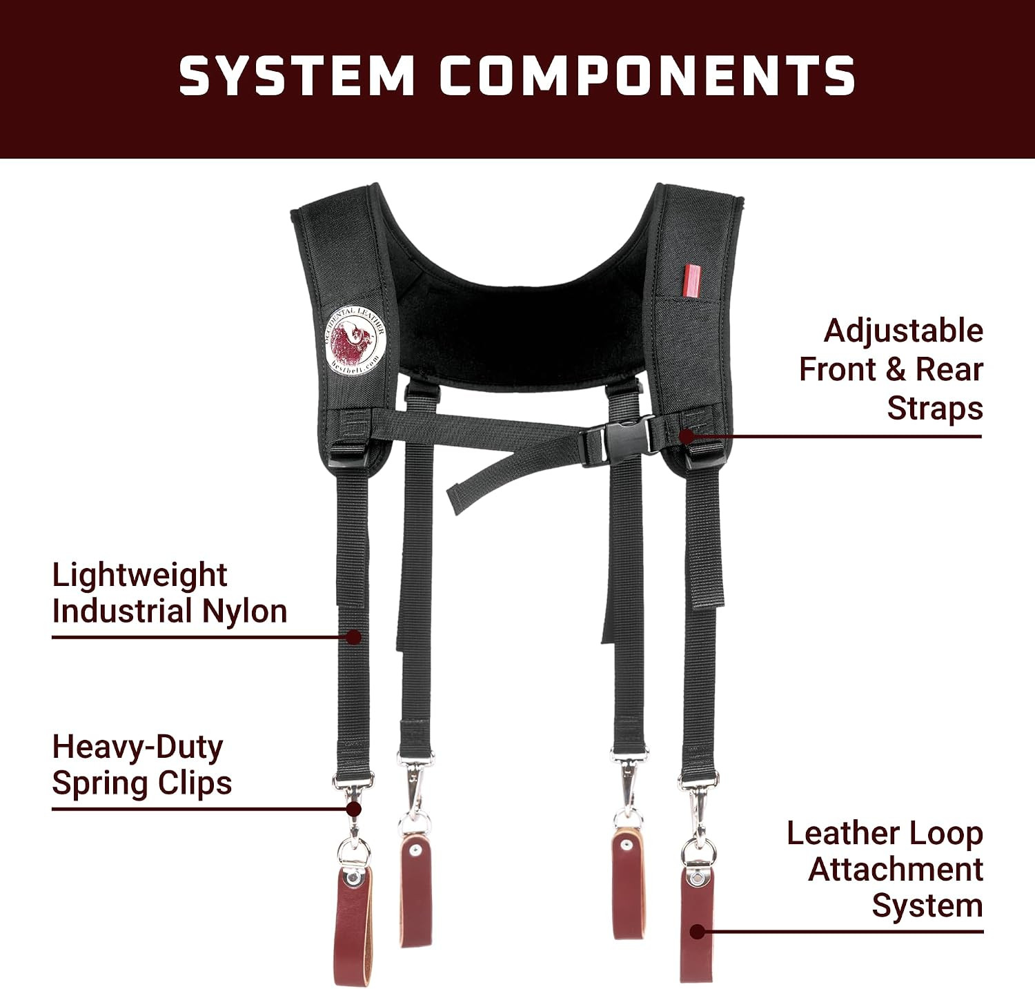 Light Suspenders – Ultra-Light Industrial Nylon Suspension Set – Includes Conve