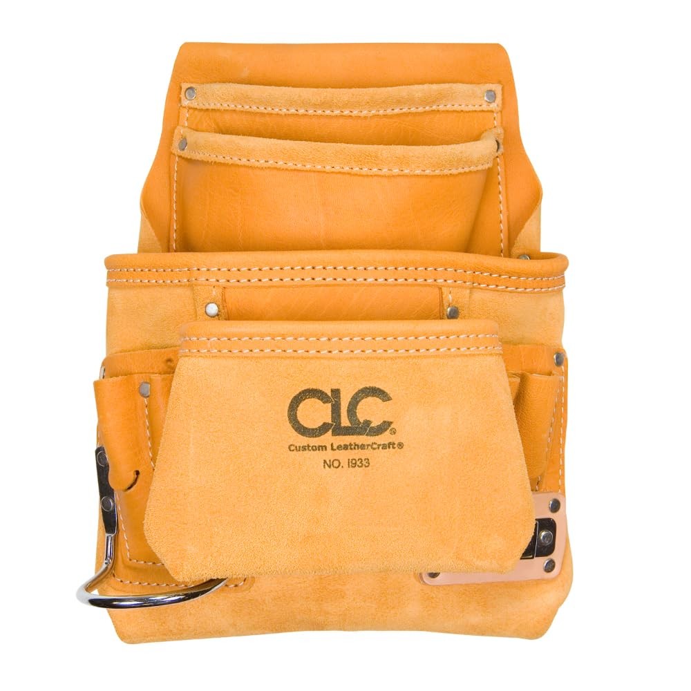 CLC I933 Carpenter’s Nail and Tool Bag, Grain, 10-Pocket