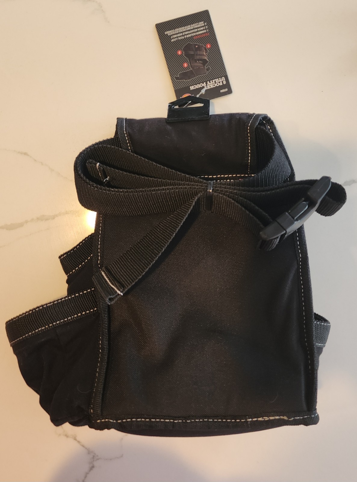 DICKIES Tool Belt Pouch 8 Pocket Webbing Reinforced Black 57054 *FREE SHIPPING*