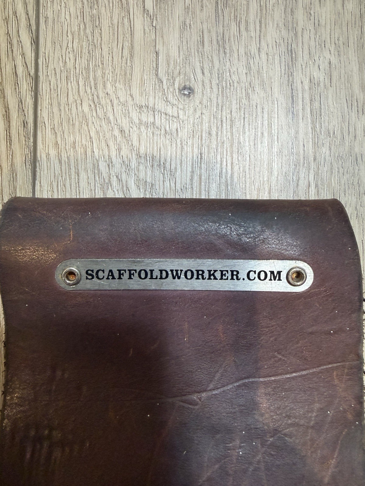 Scaffold Worker Brown Leather Tool Pouch Set, 2-Piece, Made in California