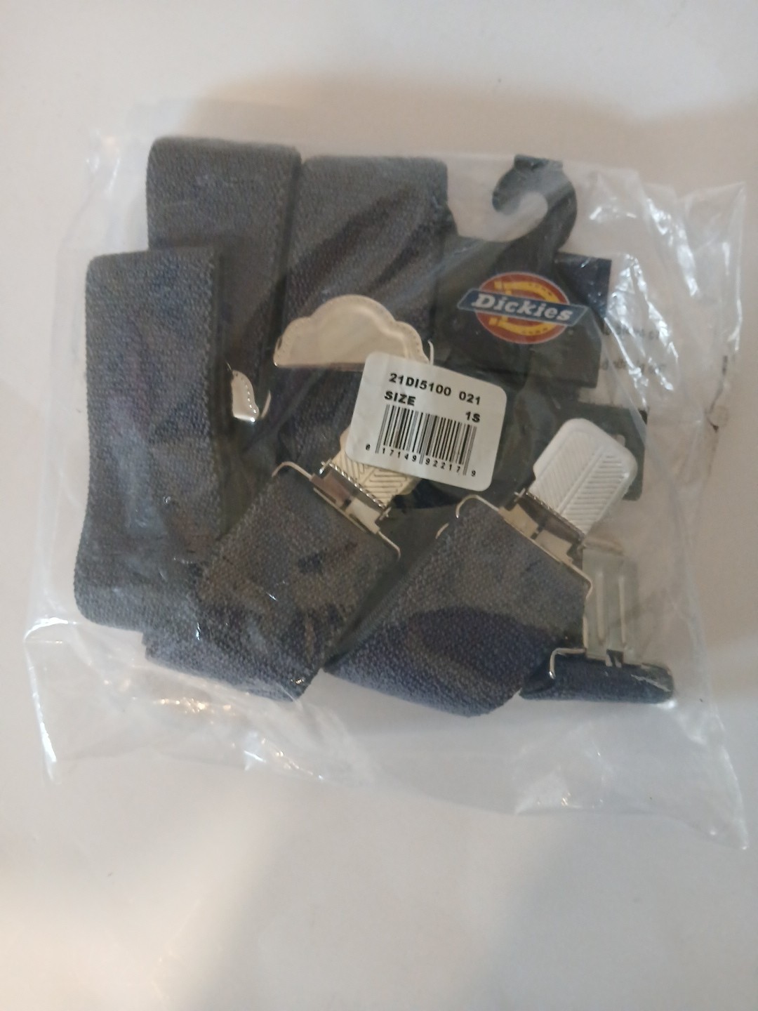 New! Dickies Suspenders Men’s 1 1/2 inch Solid Adjustable X One Size, Charcoal