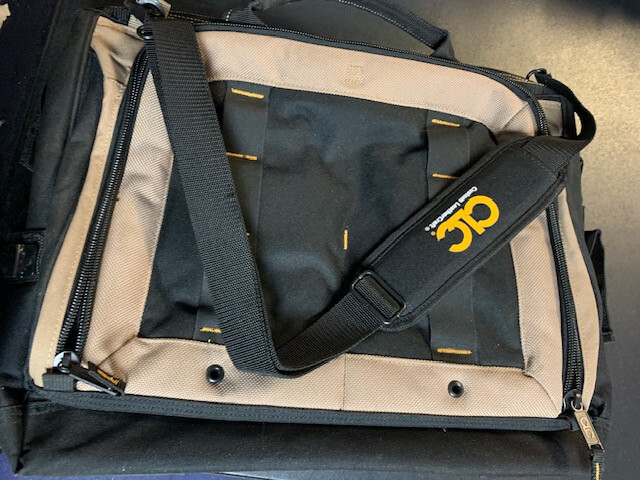 CLC 1539 Tool Bag: Polyester, 58 Pockets, 18 in Overall Wd, 7 in Overall Dp, 14