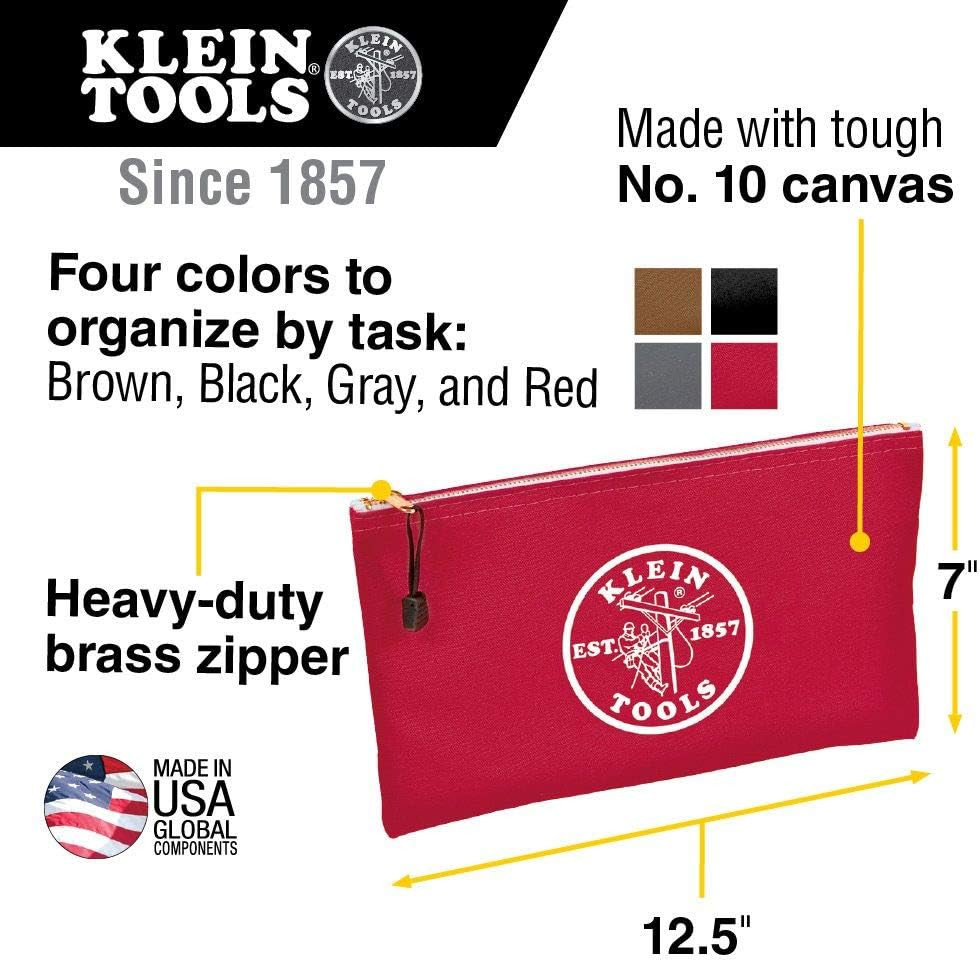 Versatile 6-Pack Canvas Zipper & Utility Tool Bags for All Your Storage Needs