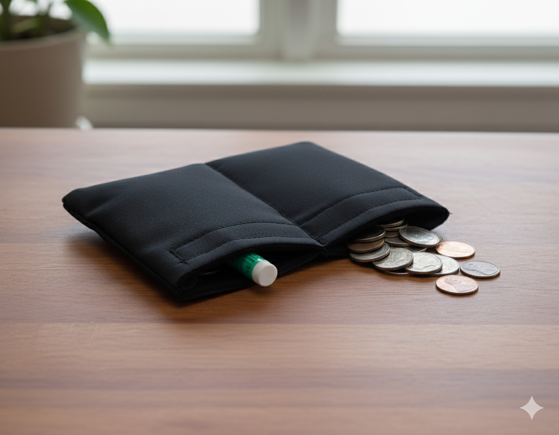 Small Universal Pouch with Divider 6.5″x5″ – Multiple Uses!