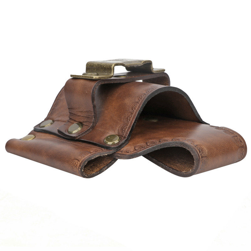 TOURBON Genuine Leather Tools Belt Pouch Hammer Holster Tape Measure EDC Holder