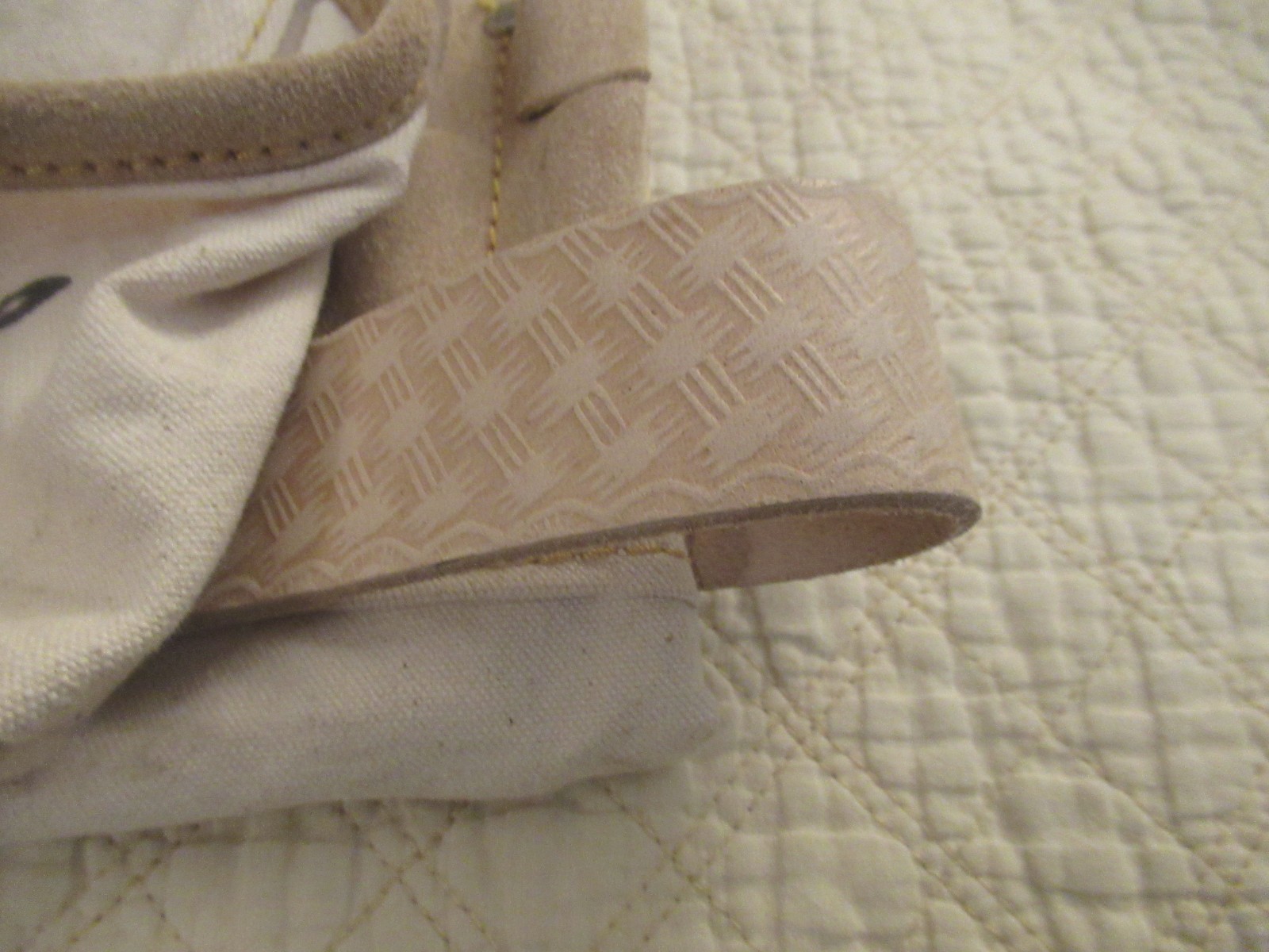 AWP Canvas Leather Beige Tool Belt w/Adjustable Strap, Multiple Pouches & Loops