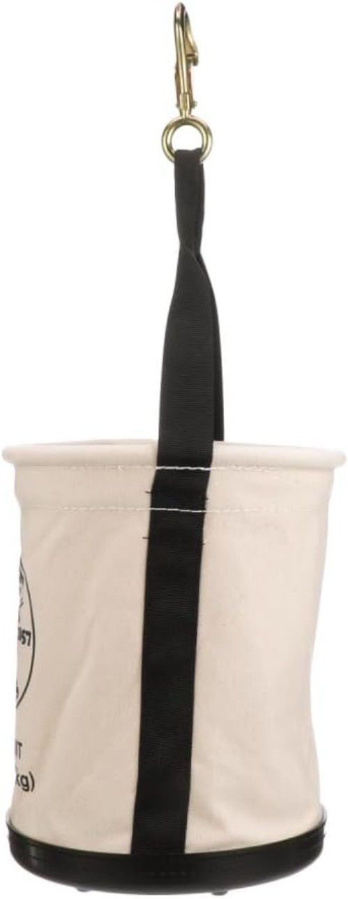 Canvas Bucket, All-Purpose Tool Bucket with Plastic Bottom with Drain Holes, …