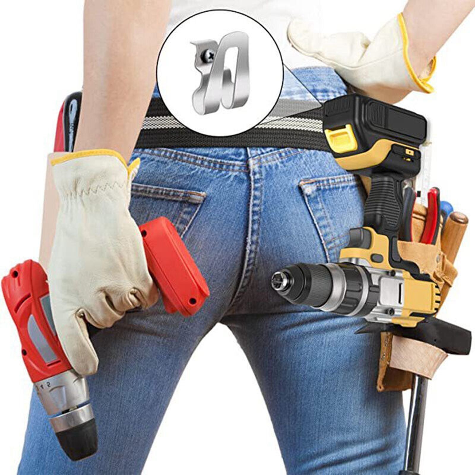 For Milwaukee Ryobi/Ridgid Impact Driver DrilvV 5Pcs Steel Belt Clip Hook Holder