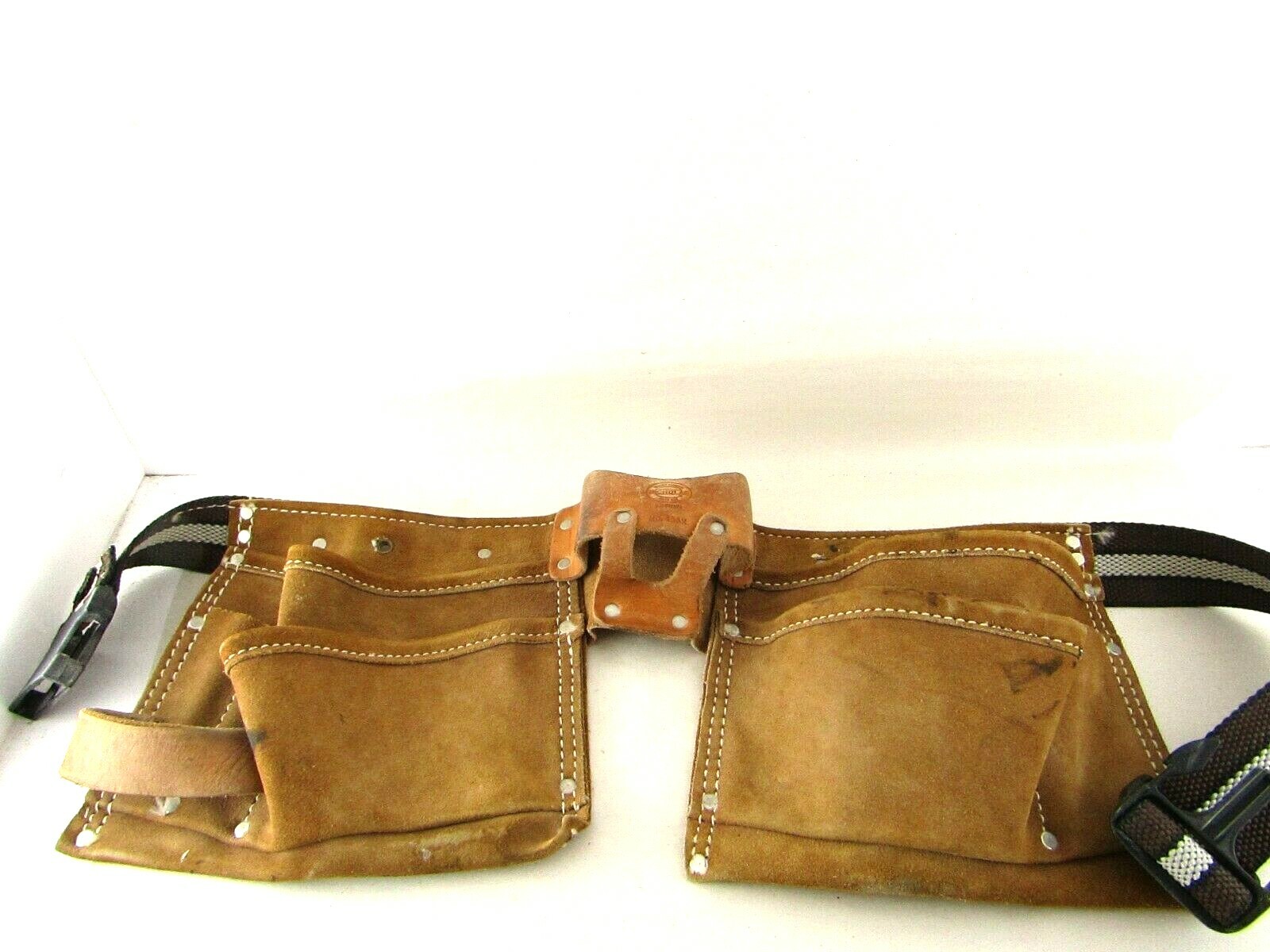 Leather work belt, Nicholas, since 1932, Heavy split cowhide, No.  493X