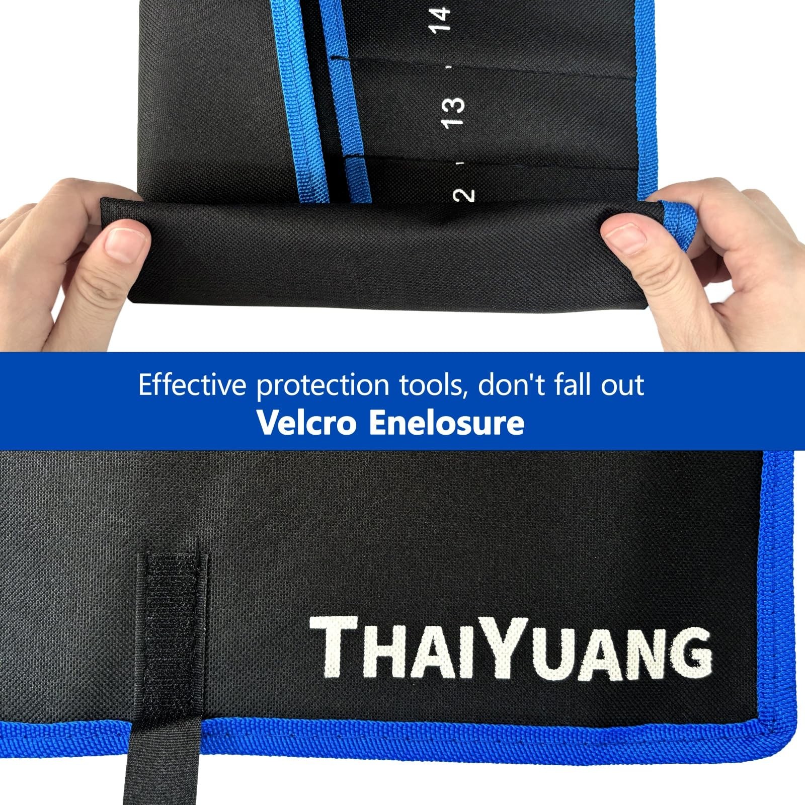 7 Pockets Tool Pouch RollUp Storage Bag for Hand Tools or Wrench Heavy Duty C…