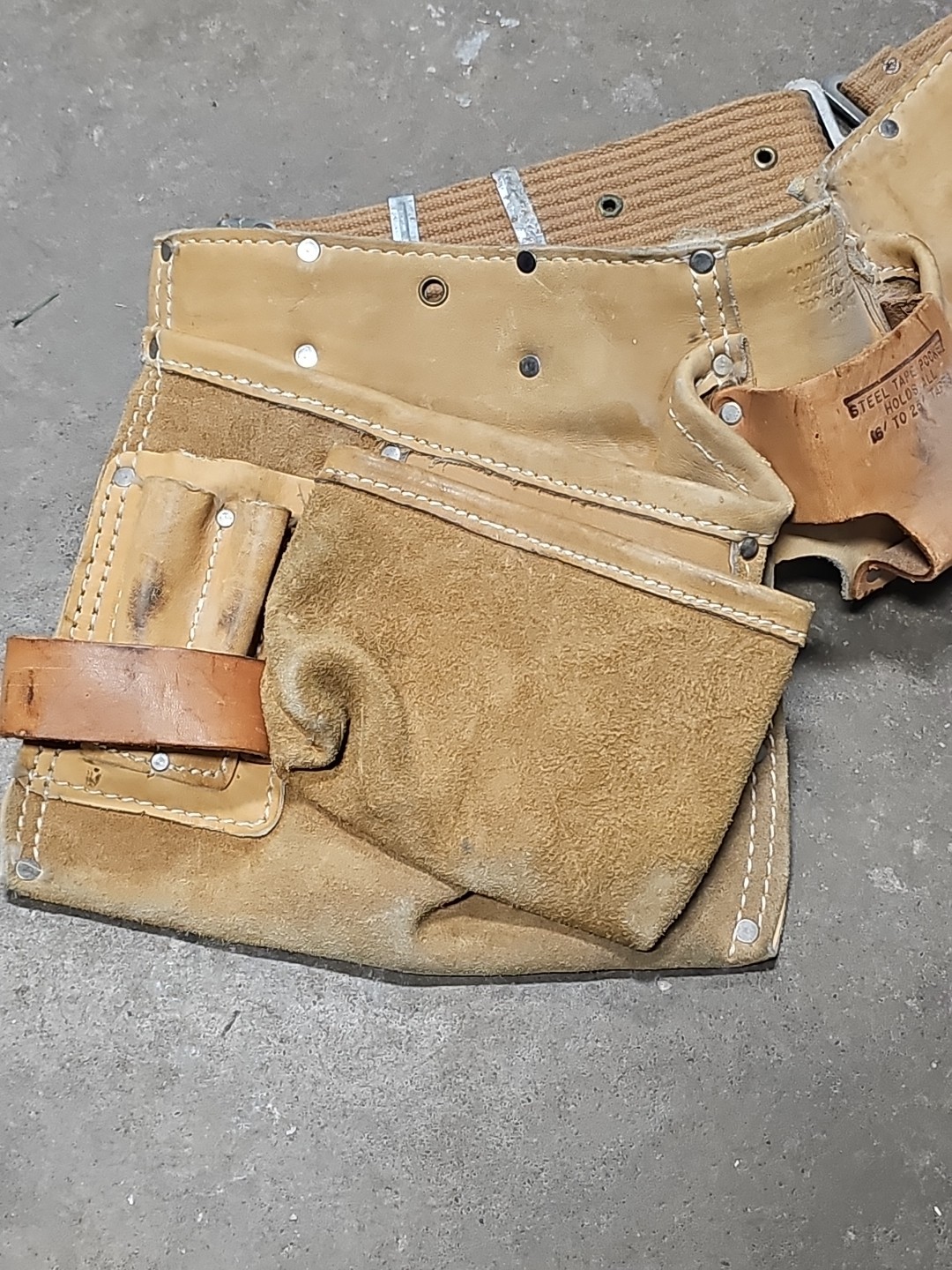 Nicholas Carpenter Apron 427 Brown Multi Pocket Leather Adjust Tool Belt