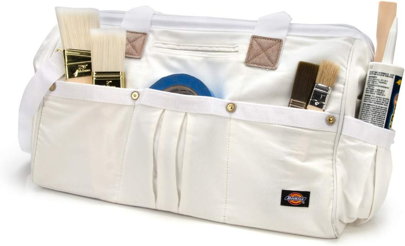 20-Inch Durable Canvas Work Bag for Painters, Carpenters, and Builders, Heavy-Du