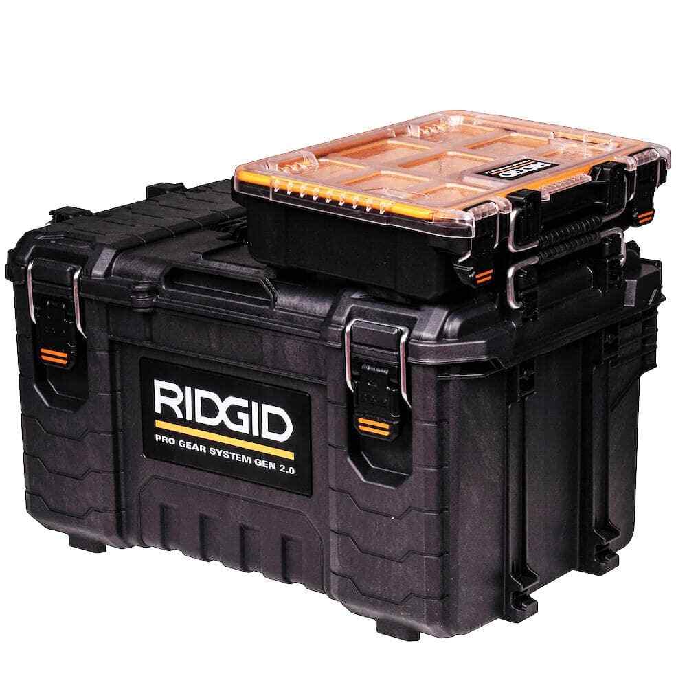 Heavy Duty Impact Resistant Multi-Section Tool and Small Parts Organizer with Tr