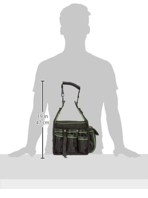 HT 1839078 HVAC Tool Bag with 27 Pockets, Key Clip, Tape Loop, Shoulder Tote