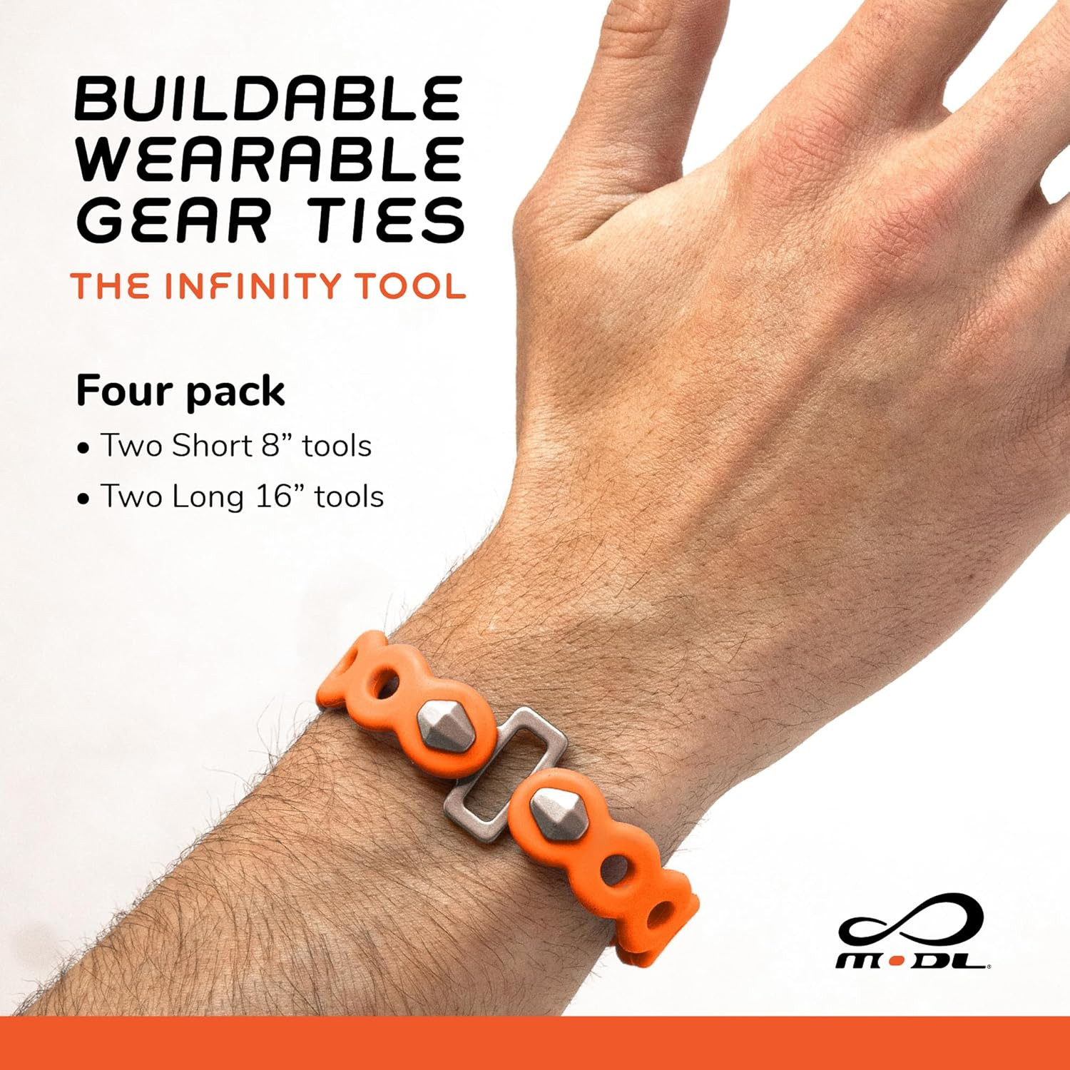 Infinity Tool™ 2.0 Modular Straps (4-Pack) – Flexible Multi-Tool, Gear Strap, We