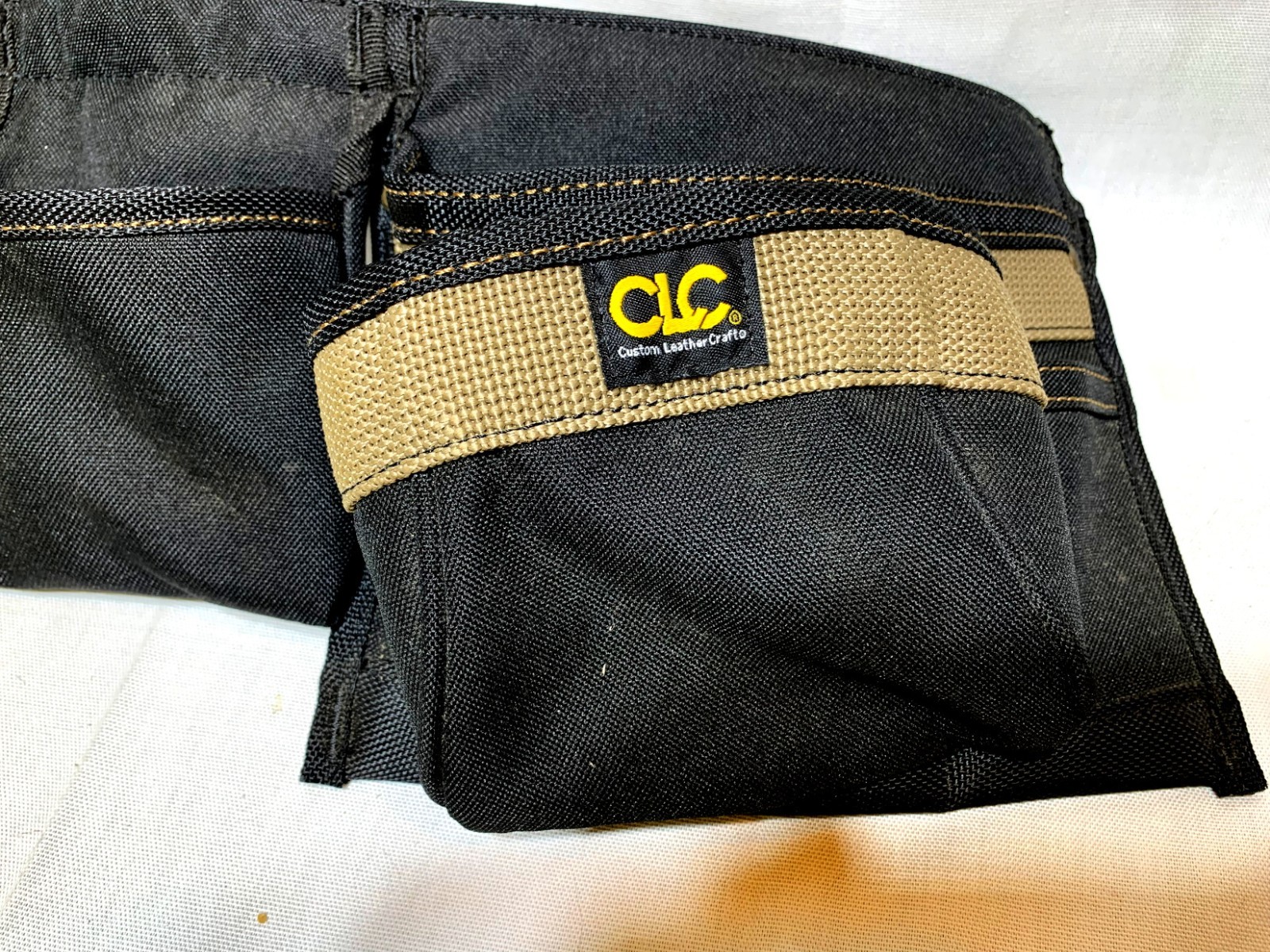CLC Custom Leather Craft Tool Belt 8 Pocket Adjustable Waist Black Canvas